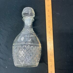 Cut Glass Decanter with Stopper - Clear